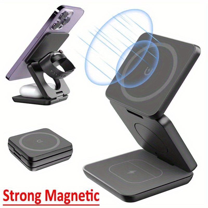 Wireless Charger 3 In 1 - Chargeur sans fil rapide pliable 3