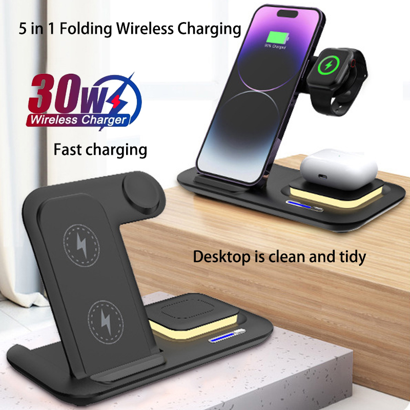 Wireless Charger 3 In 1 - Station de charge sans fil pliable