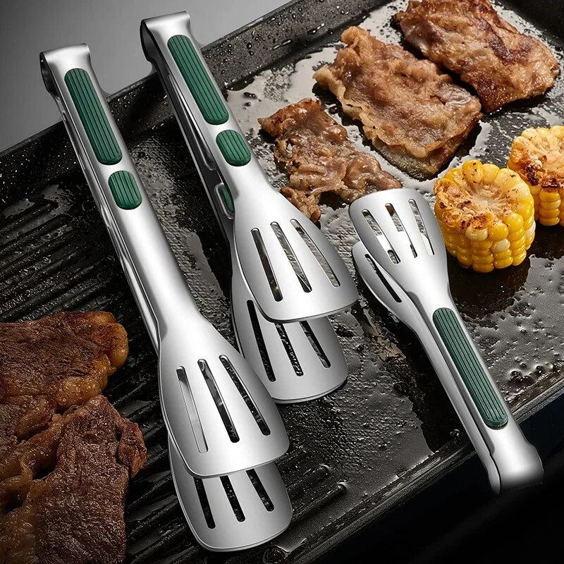 Hi Tech Kitchen Accessories - Pinces alimentaires antidérapantes en acier inoxydable,