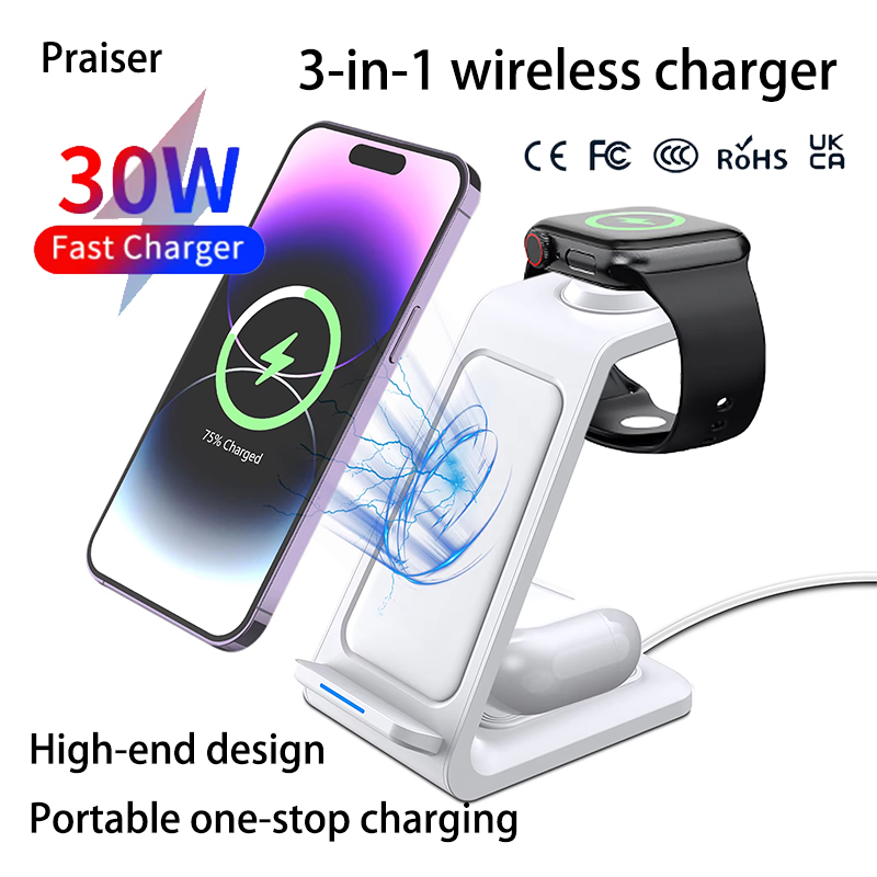 Wireless Charger 3 In 1 - Station de charge sans fil 3