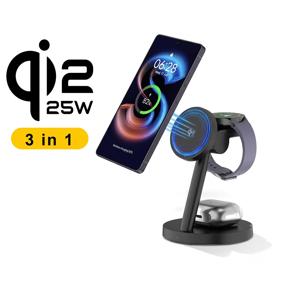 Station de charge sans fil rap - Wireless Charger 3 In 1 avis et prix