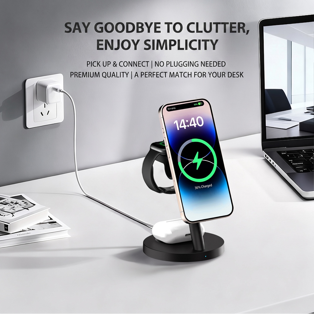 Station de charge sans fil rap - Wireless Charger 3 In 1 avis et prix
