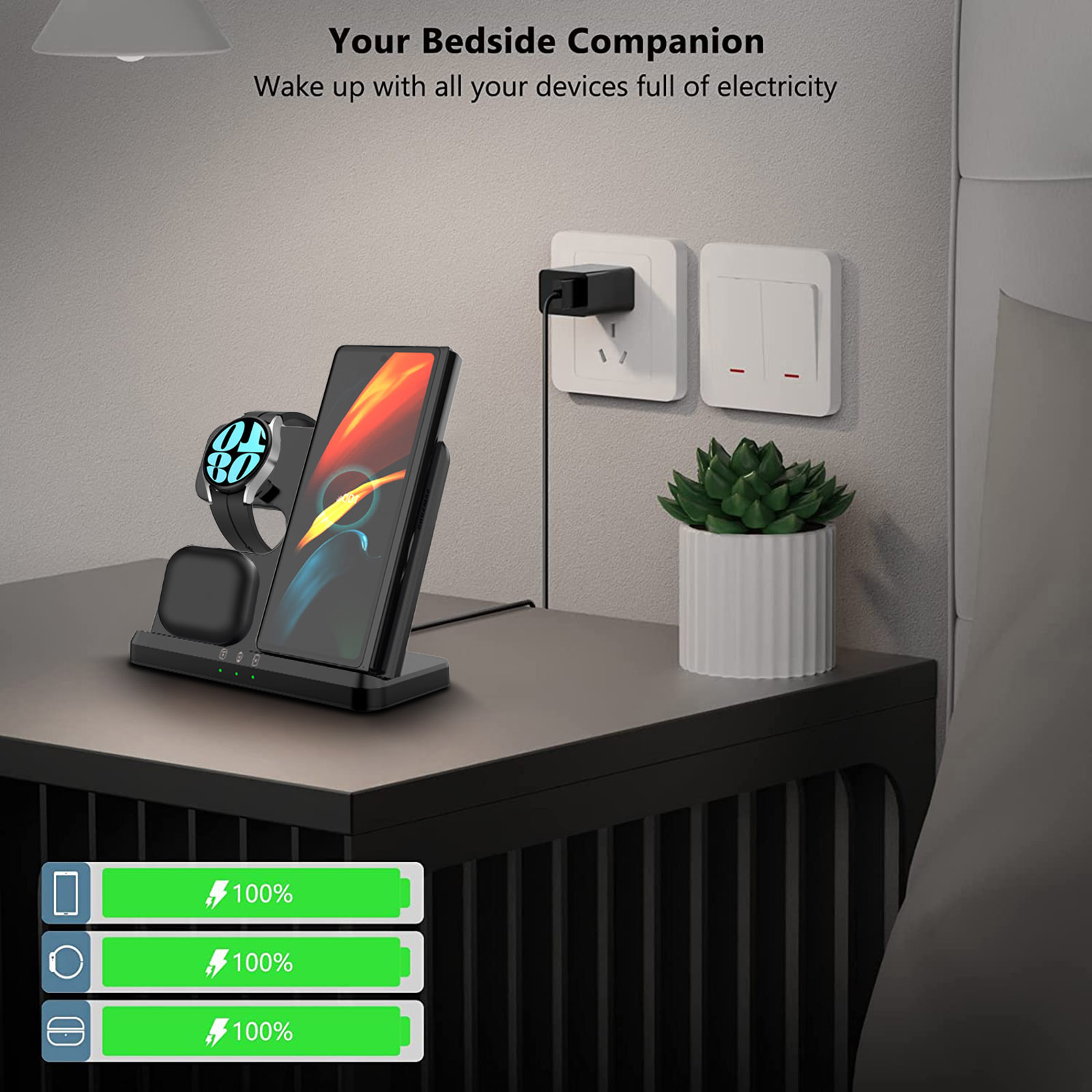 Station de charge sans fil 3 e - Wireless Charger 3 In 1 avis et prix