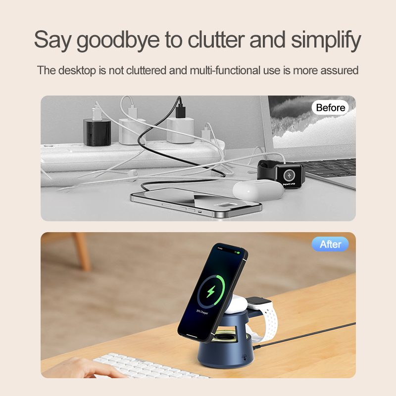 Station de charge sans fil 4-e - Wireless Charger 3 In 1 avis et prix