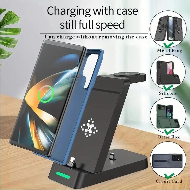 Station de charge rapide sans  - Wireless Charger 3 In 1 avis et prix
