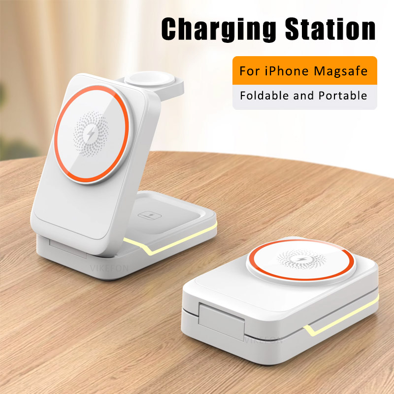 Chargeur sans fil rapide pliab - Wireless Charger 3 In 1 avis et prix