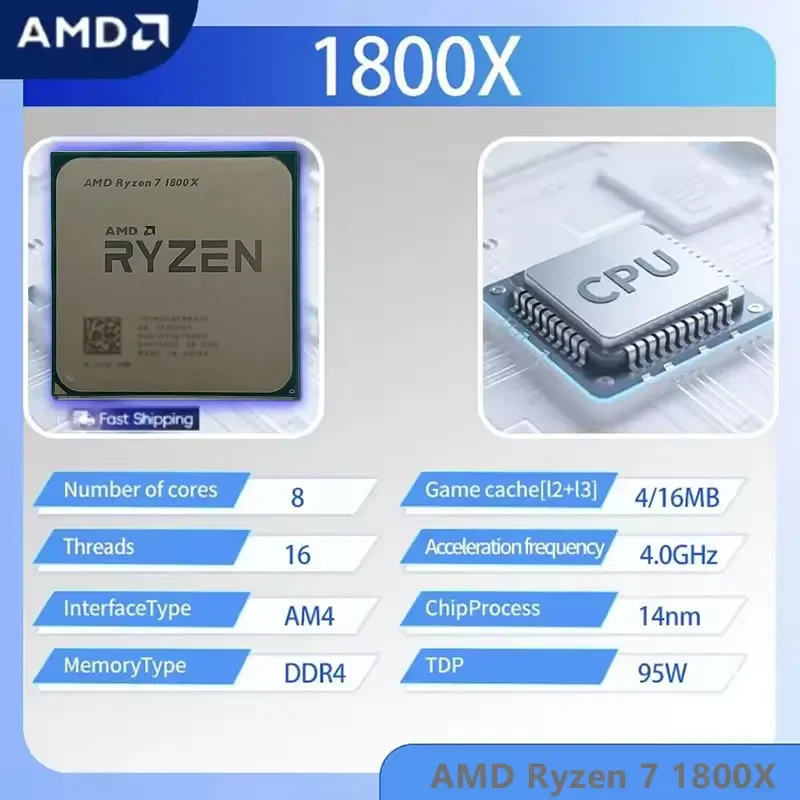 Processeur AMD Ryzen 7 1800X C - Amd Cpu Ryzen 7 avis et prix