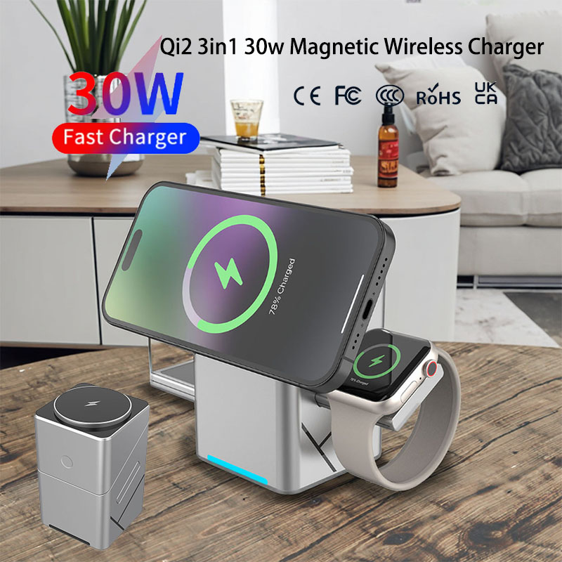 Chargeur sans fil magnétique r - Wireless Charger 3 In 1 avis et prix