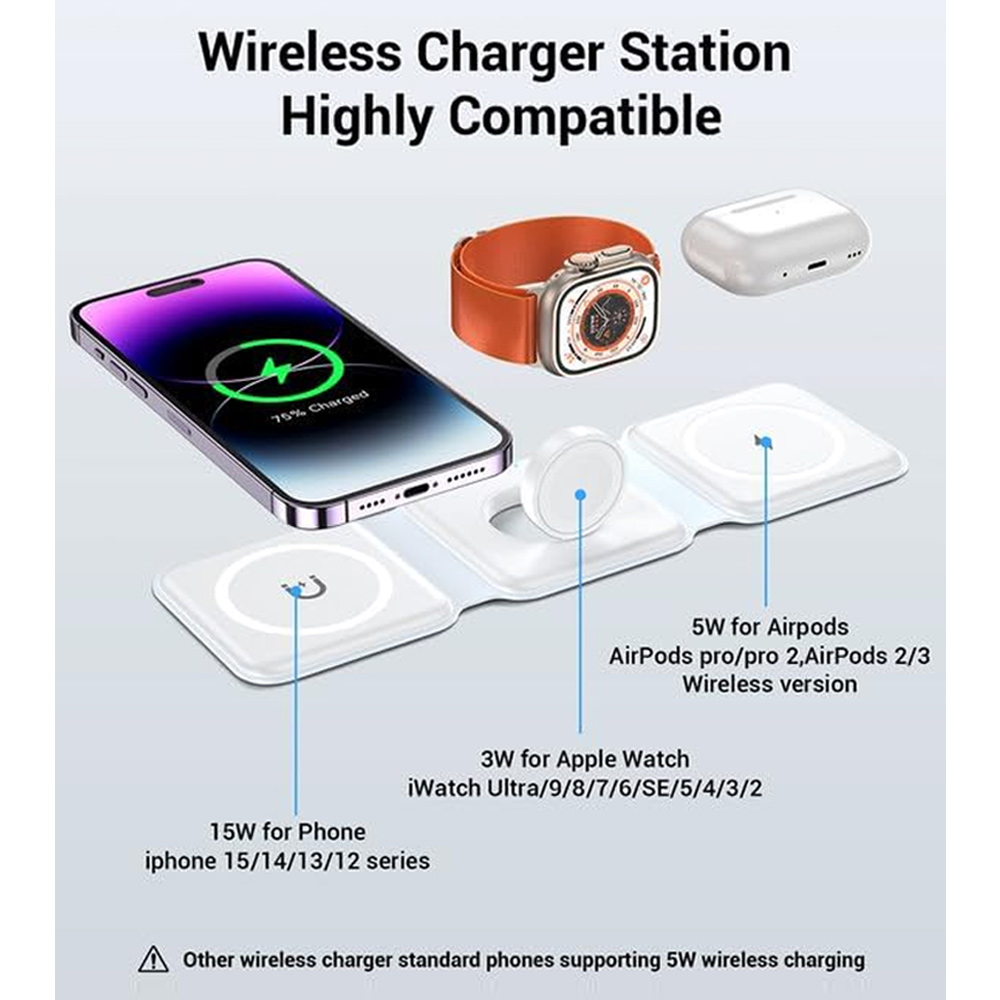 Station de charge sans fil 3 e - Wireless Charger 3 In 1 avis et prix